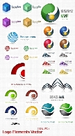 تصاویر وکتور لوگوهای هندسیLogo Elements Vector