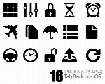 تصاویر آیکون های متنوع کامپیوتر مناسب برای برنامه نویسانTab Bar Icons iOS