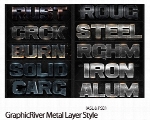 دنلود مجموعه استایل با افکت فلزی از گرافیک ریورGraphicRiver Metal Layer Style