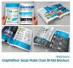 تصاویر قالب های آماده وکتور بروشورهای تبلیغاتی کتابی رسانه های اجتماعی از گرافیک ریورfold Brochure