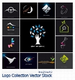 مجموعه تصاویر لوگوهای فانتزیLogo Collection Vector Stock