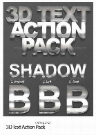 تصاویر لایه باز اکشن ایجاد متن سه بعدی3D Text Action Pack