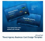 تصاویر لایه باز کارت ویزیت آژانس مسافرتی از گرافیک ریورGraphicRiver Travel Agency Business Card Design Template