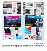 تصاویر ایندیزاین قالب های آماده روزنامه از گرافیک ریورGraphicRiver Indesign Newspaper Template In Format A3