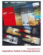 تصاویر لایه باز بروشور نمایشگاه هنری از گرافیک ریورGraphicRiver Portfolio & Showcase Brochure