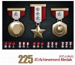 تصاویر آیکون مدال، نشان های افتخار3D Achievement Medals And Icons Custom