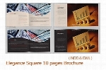 تصاویر قالب های آماده ایندیزاین بروشورهای تجاری با دو رنگ از گرافیک ریورGraphicRiver Elegance Square 10 pages Brochure 2 Colors