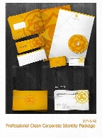 تصاویر وکتور ست اداری زرد رنگ از گرافیک ریورGraphicRiver Professional Clean Corporate Identity Package
