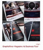 تصاویر لایه باز بروشور های تبلیغاتی تجاری از گرافیک ریورGraphicRiver Magazine Ad Business Flyer