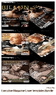 تصاویر لایه باز و اکشن مجله های هنری از گرافیک ریورGraphicRiver Executive Magazine Cover Templates Bundle