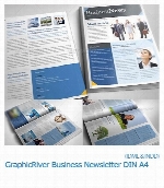 تصاویرایندیزاین بروشورهای کسب و کار گرافیک ریورGraphicRiver Business Newsletter DIN A4