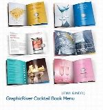 تصاویر قالب های آماده ایندیزاین بروشورهای نوشیدنی گرافیک ریورGraphicRiver Cocktail Book Menu