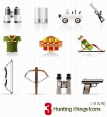 تصاویر آیکون تجهیزات شکارHunting Things Icons