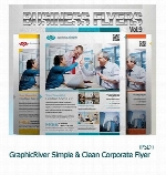 تصاویر لایه باز بروشور ساده تجاری گرافیک ریورGraphicRiver Simple & Clean Corporate Flyer