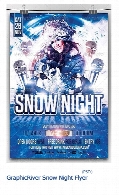 تصاویر لایه باز بروشور مهمانی در شب برفی گرافیک ریورGraphicRiver Snow Night Flyer