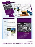 تصاویر لایه باز بروشورهای شرکتی گرافیک ریورGraphicRiver 4 Page Corporate Brochure A4