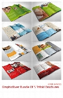 تصاویر ایندیزاین بروشورهای کسب و کار سه لایه گرافیک ریورGraphicRiver Bundle Of 5 Trifold Brochures