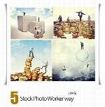 تصاویر با کیفیت راه های رسیدن به پولStock Photo Worker way