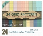 مجموعه پترن های الگوهای شبکه24 Grid Patterns For Photoshop