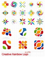 تصاویر لوگوهای خلاقانه رنگین کمانVectors Creative Rainbow Logo