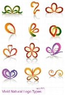 تصاویر لوگوهای رمانتیکVectors Vivid Natural LogoTypes