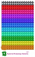 مجموعه پترن های رنگارنگ هرمPyramid Photoshop Patterns