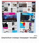 تصاویر لایه باز قالب های آماده روزنامه گرافیک ریورGraphicRiver Indesign Newspaper Template In Format A3