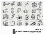 آیکون های متنوع نقاشی دستیHand Drawn Icon set vector