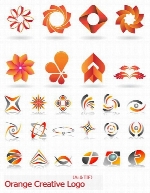 تصاویر لوگوهای خلاقانه نارنجیVectors Orange Creative Logo