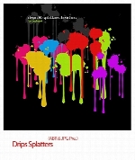 مجموعه براش رنگ های پاشیده شدهDrips Splatters