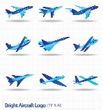 تصاویر وکتور هواپیماBright Aircraft Logo