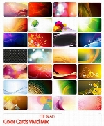 تصاویر کارت ویزیت رنگارنگColor Cards Vivid Mix