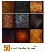 تصاویر بافت چرم رنگارنگ50 Colorful Leather Textures