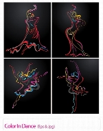تصاویر وکتور رقص رنگ هاColor In Dance