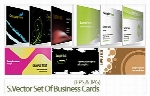 نمونه کارت ویزیت تجاریStock Vector Set Of Business Cards