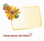 وکتور حاشیه و زمینه شماره چهارFrame banner with flower 04