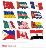 تصاویر وکتور پرچم کشورهاFlags