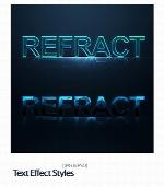استایل های افکت نورانی آبی رنگText Effect Styles