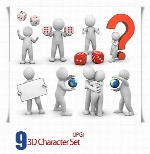 تصاویر آدمک های سه بعدی3D Character Set