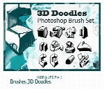 براش پرده های سه بعدیBrushes 3D Doodles by cranial bore