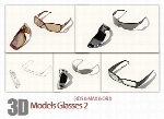 فایل آماده سه بعدی، مدل عینک3D Models Glasses 02
