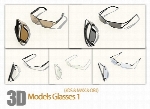 فایل آماده سه بعدی، مدل عینک3D Models Glasses 01