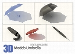 فایل آماده سه بعدی، مدل چتر3D Models Umbrella