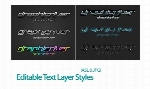 استایل های افکت متنEditable Text Layer Styles