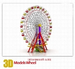 فایل آماده سه بعدی، مدل چرخ فلک3D Models Wheel