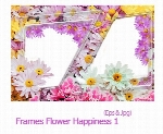 فریم لایه باز گل دارFrames Flower Happiness 01