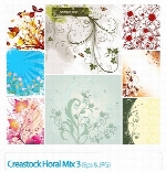 وکتور گل دار ترکیبیCreastock Floral Mix 03
