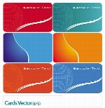 کارت ویزیت تجاری انتزاع وکتورCards Vector