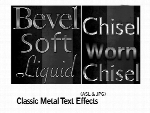 استایل های افکت متن فلزی کلاسیکClassic Metal Text Effects