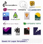 مجموعه لوگوهای هنریBoxed Art Logos Templates 05